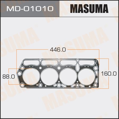 Head gasket (graphene-elastomer) Masuma, thickness 1,60mm, MD-01010