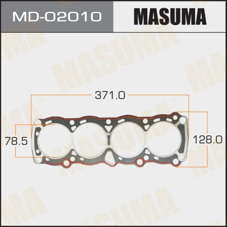 Head gasket (graphene-elastomer) Masuma, thickness 1,60mm, MD-02010
