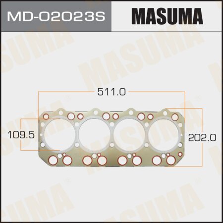 5-layer head gasket (metal-elastomer) Masuma, thickness 1,46mm, MD-02023S