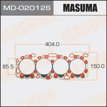 4-layer head gasket (metal-elastomer) Masuma, thickness 1,20mm, MD-02012S