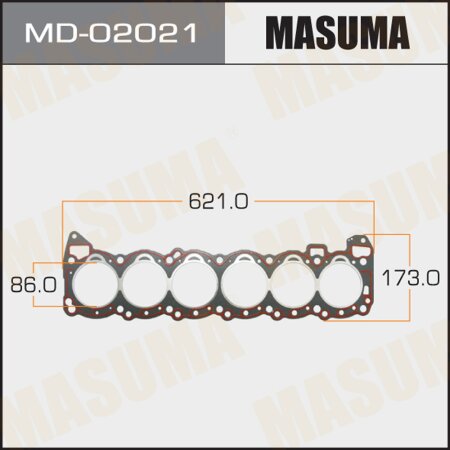 Head gasket (graphene-elastomer) Masuma, thickness 1,60mm, MD-02021