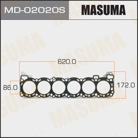 4-layer head gasket (metal-elastomer) Masuma, thickness 1,45mm, MD-02020S