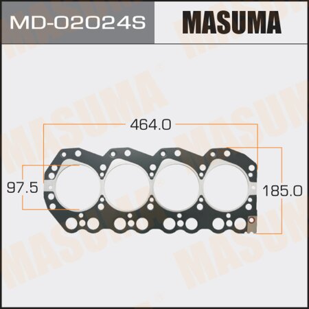 5-layer head gasket (metal-elastomer) Masuma, thickness 1,40mm, MD-02024S