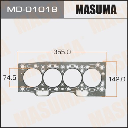 Head gasket (graphene-elastomer) Masuma, thickness 1,60mm, MD-01018