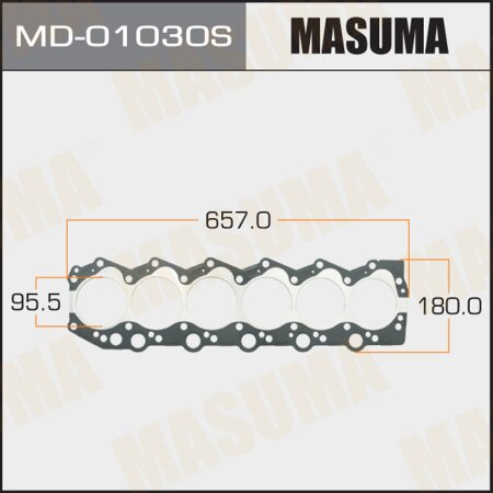 4-layer head gasket (metal-elastomer) Masuma, thickness 1,60mm, MD-01030S