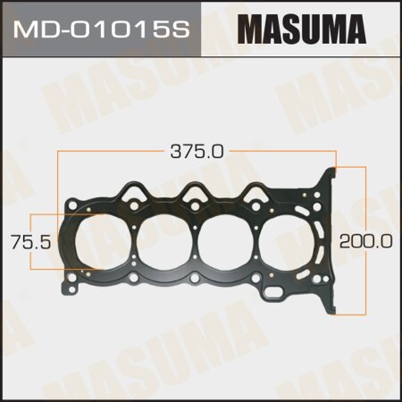3-layer head gasket (metal-elastomer) Masuma, thickness 0,75mm, MD-01015S