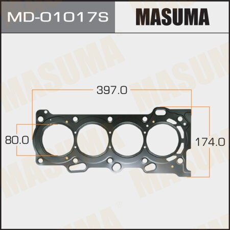 3-layer head gasket (metal-elastomer) Masuma, thickness 0,60mm, MD-01017S