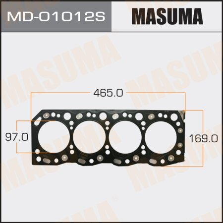 3-layer head gasket (metal-elastomer) Masuma, thickness 1,50mm, MD-01012S