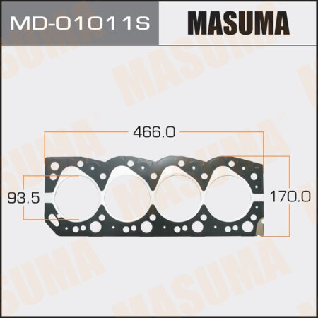 5-layer head gasket (metal-elastomer) Masuma, thickness 1,40mm, MD-01011S
