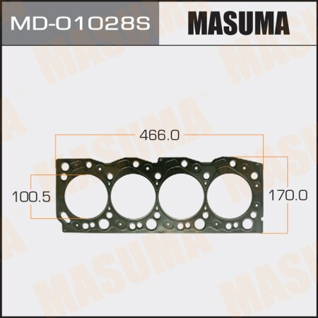 4-layer head gasket (metal-elastomer) Masuma, thickness 1,55mm, MD-01028S
