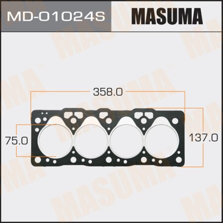 5-layer head gasket (metal-elastomer) Masuma, thickness 1,60mm, MD-01024S