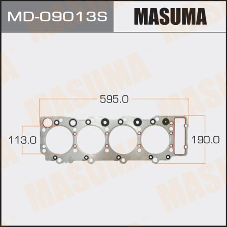 5-layer head gasket (metal-elastomer) Masuma, thickness 1,53mm, MD-09013S