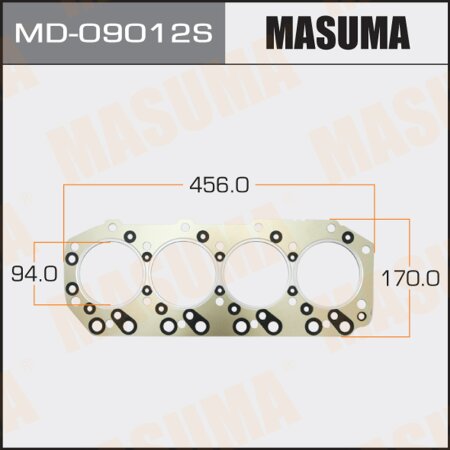 5-layer head gasket (metal-elastomer) Masuma, thickness 1,53mm, MD-09012S