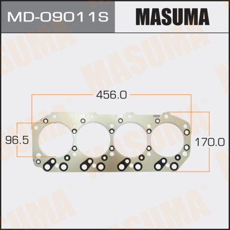 5-layer head gasket (metal-elastomer) Masuma, thickness 1,40mm, MD-09011S
