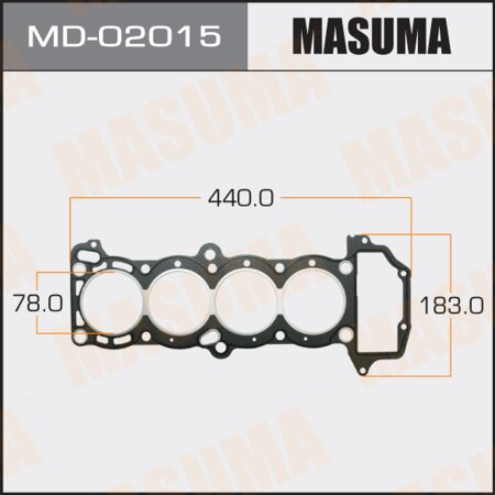 Head gasket (graphene-elastomer) Masuma, thickness 1,60mm, MD-02015