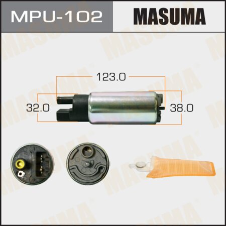Fuel pump Masuma 120 LPH, 3kg/cm2, with filter MPU-002, MPU-102