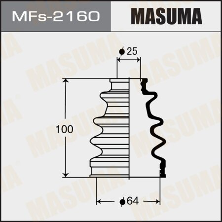 CV Joint boot Masuma (silicone), MFs-2160