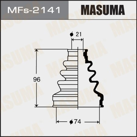 CV Joint boot Masuma (silicone), MFs-2141