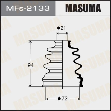 CV Joint boot Masuma (silicone), MFs-2133