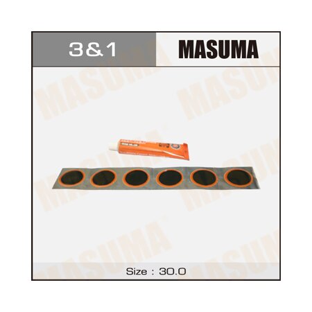 Inner tube cold repair patch Masuma, d=30mm, glue 22ml, 3&-10211