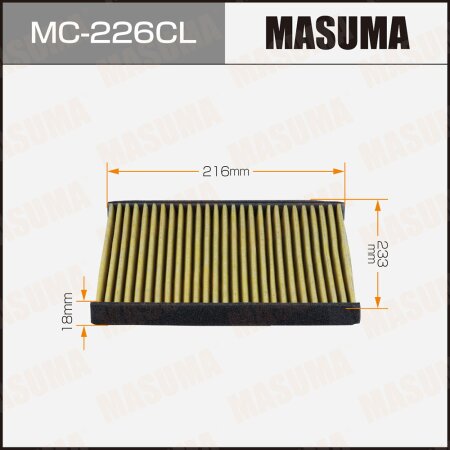 Cabin air filter Masuma charcoal, MC-226CL