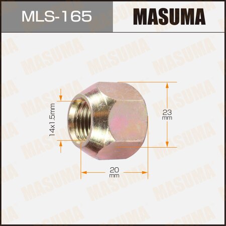 Wheel nut Masuma M14x1.5(R) size 23 open-end, MLS-165