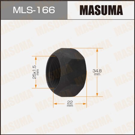 Wheel nut Masuma M 25x1.5(R) size 35 open-end, MLS-166