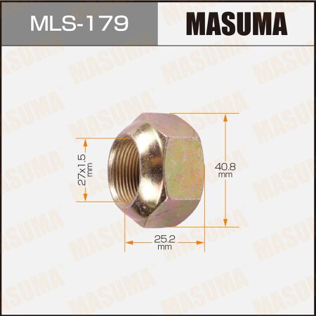 Wheel nut Masuma M 27x1.5(R) size 41 open-end, MLS-179