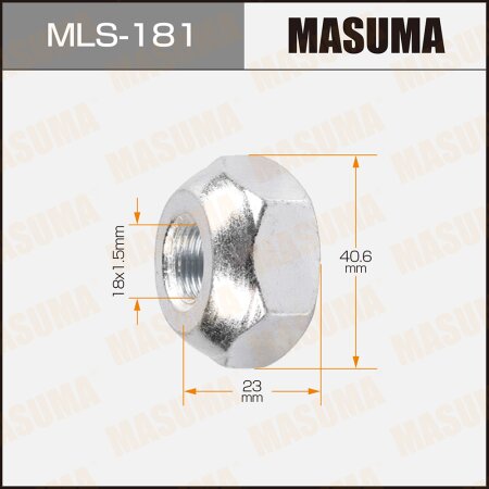 Wheel nut Masuma M 18x1.5(R) size 41 open-end, MLS-181