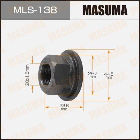 Wheel nut Masuma M 20x1.5(L) size 30, MLS-138