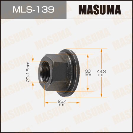 Wheel nut Masuma M 20x1.5(R) size 30, MLS-139