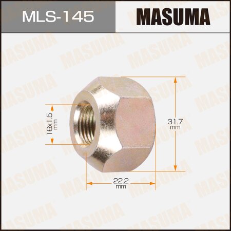 Wheel nut Masuma M 16x1.5(R) size 32, open-end, MLS-145