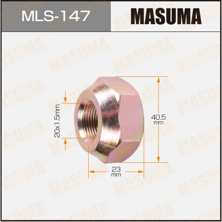 Wheel nut Masuma M 20x1.5(R) size 41, open-end, MLS-147