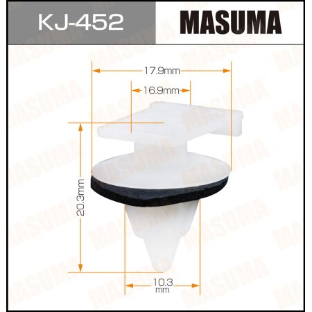 Retainer clip Masuma plastic, KJ-452