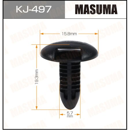 Retainer clip Masuma plastic, KJ-497