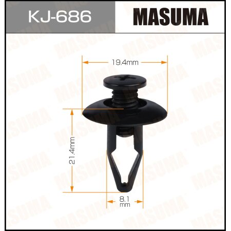 Retainer clip Masuma plastic, KJ-686