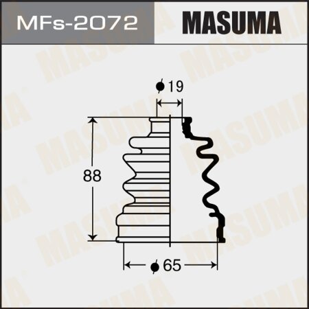 CV Joint boot Masuma (silicone), MFs-2072