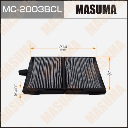 Cabin air filter Masuma charcoal, MC-2003BCL