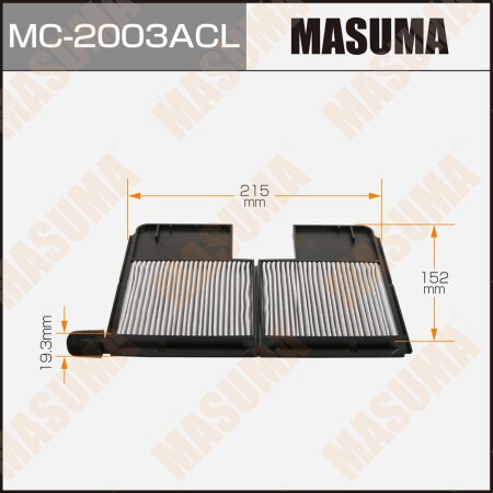 Cabin air filter Masuma charcoal, MC-2003ACL
