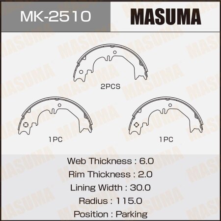 Brake shoes Masuma, MK-2510