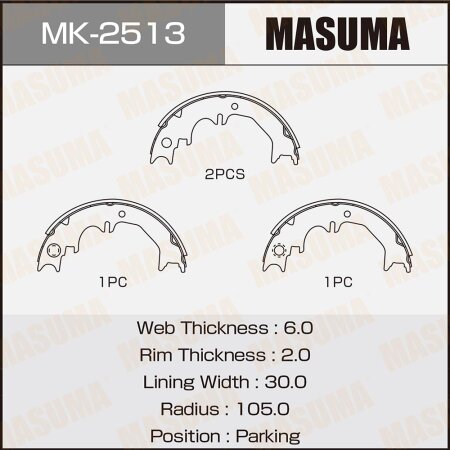Brake shoes Masuma, MK-2513