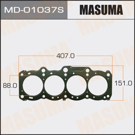 3-layer head gasket (metal-elastomer) Masuma, thickness 1,25mm, MD-01037S