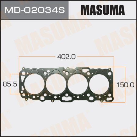 4-layer head gasket (metal-elastomer) Masuma, thickness 0,75mm, MD-02034S