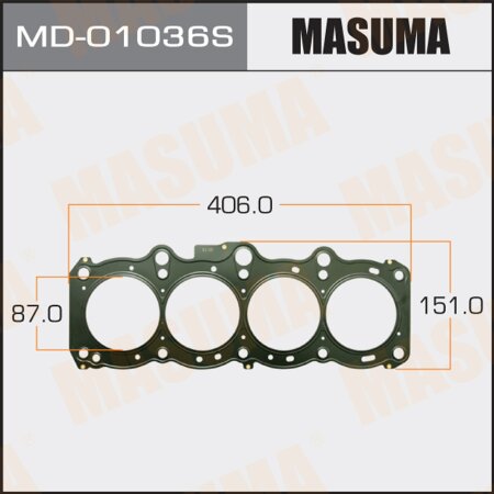 3-layer head gasket (metal-elastomer) Masuma, thickness 1,25mm, MD-01036S