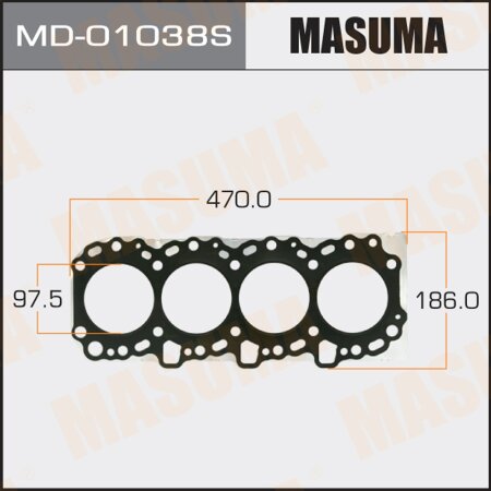 Head gasket, thickness 0,75mm Masuma, MD-01038S