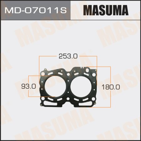 3-layer head gasket (metal-elastomer) Masuma, thickness 0,60mm, MD-07011S