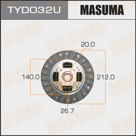 Clutch disc Masuma, TYD032U