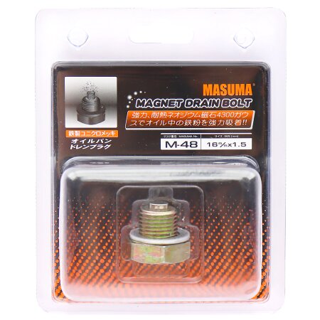 Oil drain plug Masuma (with magnet) M16x1.5, M-48