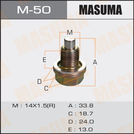 Oil drain plug Masuma (with magnet) M14x1.5, M-50