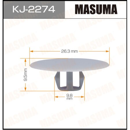 Retainer clip Masuma plastic, KJ-2274